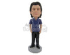 Custom Bobblehead Neat Dude With Straight Posture - Leisure & Casual Casual Males Personalized Bobblehead & Cake Topper
