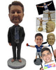 Custom Bobblehead Dude Wearing A Jacket And Formal Pants And Shoes - Leisure & Casual Casual Males Personalized Bobblehead & Cake Topper