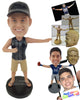 Custom Bobblehead Cool Boy Wearing A Vest And Shorts With Sandals - Leisure & Casual Casual Males Personalized Bobblehead & Cake Topper