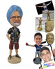 Custom Bobblehead Cool Relaxed Pay In Shorts And Shirt With Hands In Pockets - Leisure & Casual Casual Males Personalized Bobblehead & Cake Topper