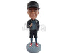 Custom Bobblehead Fashonable guy  wearing cool jacket and shoes on hand in pocket and another raised - Leisure & Casual Casual Males Personalized Bobblehead & Action Figure