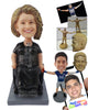 Custom Bobblehead Gorgeous fancy looking woman wearing an elegant dress sitting on a wheelchair - Leisure & Casual Casual Females Personalized Bobblehead & Action Figure