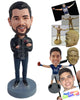 Custom Bobblehead Young pal with a cool hoode, skinny pants and shoes with arms crossed - Leisure & Casual Casual Males Personalized Bobblehead & Action Figure