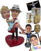 Custom Bobblehead Dancing Old Fashioned Couple - Wedding & Couples Couple Personalized Bobblehead & Cake Topper