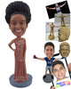 Custom Bobblehead Good looking bridesmaid on an awesome dress with one hand on the hip - Wedding & Couples Bridesmaids Personalized Bobblehead & Action Figure