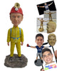 Custom Bobblehead Firefighter Ready To Fight The Fire - Careers & Professionals Firefighters Personalized Bobblehead & Cake Topper
