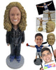 Custom Bobblehead Female Factory Worker In Her Rubber Outfit - Careers & Professionals Corporate & Executives Personalized Bobblehead & Cake Topper