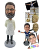Custom Bobblehead Cook Wearing A Apron Over His Shirt - Careers & Professionals Chefs Personalized Bobblehead & Cake Topper
