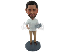 Custom Bobblehead Computer Geek Ready to hack the World - Careers & Professionals Architects & Engineers Personalized Bobblehead & Cake Topper