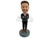 Custom Bobblehead Good looking cowboy coorporat man, ready to roll with crossed arms - Careers & Professionals Lawyers Personalized Bobblehead & Action Figure