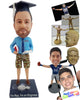 Custom Bobblehead Almost graduated Engineer holding his paper work wearing shorts and loafers - Careers & Professionals Architects & Engineers Personalized Bobblehead & Action Figure