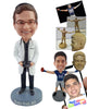 Custom Bobblehead cool doctor with a game controler wearing scrubs and a staethoscope - Careers & Professionals Medical Doctors Personalized Bobblehead & Action Figure