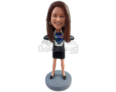 Custom Bobblehead Superhero Business Executive Woman - Careers & Professionals Corporate & Executives Personalized Bobblehead & Cake Topper