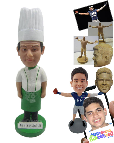 Custom Bobble Head Female Chef In The Kitchen Premium