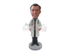 Custom Bobblehead Doctor With Both Hands In Pockets - Careers & Professionals Medical Doctors Personalized Bobblehead & Cake Topper