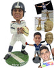 Custom Bobblehead Male Football Player Standing Strong With Ball In Hand - Sports & Hobbies Football Personalized Bobblehead & Cake Topper