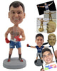Custom Bobblehead Male Boxer Wearing Shorts Will Punch You Hard In Face - Sports & Hobbies Boxing & Martial Arts Personalized Bobblehead & Cake Topper