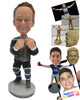 Custom Bobblehead Big Hand Ice Hockey Player Ready To Punch The Crap Out Of You - Sports & Hobbies Ice & Field Hockey Personalized Bobblehead & Cake Topper