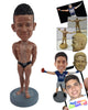 Custom Bobblehead Muscular Body Builder showing off his workout results - Sports & Hobbies Weight Lifting & Body Building Personalized Bobblehead & Action Figure