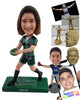 Custom Bobblehead Rugby female player running with the ball wearing the teams uniform - Sports & Hobbies Football Personalized Bobblehead & Action Figure