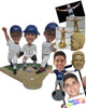 Custom Bobblehead Baseball Trio In Action - Sports & Hobbies Baseball & Softball Personalized Bobblehead & Cake Topper