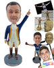 Custom Bobblehead Historical Character wearing antique clothes poiting up to the victory - Super Heroes & Movies Movie Characters Personalized Bobblehead & Action Figure