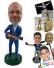 Custom Bobblehead Handsome guitar player wearing stunning suit - Musicians & Arts Strings Instruments Personalized Bobblehead & Action Figure