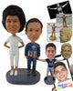 Custom Bobblehead Mom With Her Son - Parents & Kids Mom & Kids Personalized Bobblehead & Cake Topper