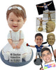 Custom Bobblehead Gorgeous baby sitting on the floor wearing a beautiful dress - Parents & Kids Babies & Kids Personalized Bobblehead & Action Figure