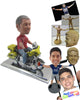 Custom Bobblehead Cool Fella Riding A Delivery Scooter Motorcycle - Motor Vehicles Motorcycles Personalized Bobblehead & Cake Topper
