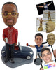 Custom Bobblehead Fancy looking businessman drinking a soda next to his sports car - Motor Vehicles Cars, Trucks & Vans Personalized Bobblehead & Action Figure