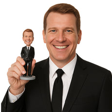 Custom Bobblehead Stylish Best Mane In Formals With Both Hands In Pocket - Wedding & Couples Groomsman & Best Men Personalized Bobblehead & Cake Topper