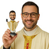 Custom Bobblehead Religious Priest Praising The Lord - Wedding & Couples Priests & Officiants Personalized Bobblehead & Cake Topper