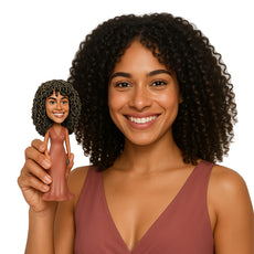 Custom Bobblehead sexy bridesmaid with nice dress and handpurse - Wedding & Couples Bridesmaids Personalized Bobblehead & Action Figure