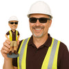Custom Bobblehead Construction Working Ready For His Work - Careers & Professionals Architects & Engineers Personalized Bobblehead & Cake Topper
