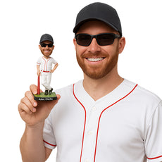 Custom Bobblehead Cool Baseball Dude With His Bat Posing For The Camera - Sports & Hobbies Baseball & Softball Personalized Bobblehead & Cake Topper
