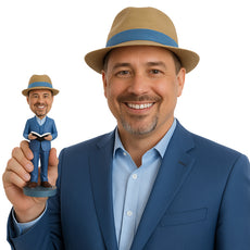 Custom Bobblehead Trendy looking officiant wearing nice colorfull suit - Wedding & Couples Priests & Officiants Personalized Bobblehead & Action Figure
