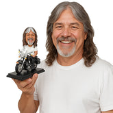 Custom Bobblehead Cool Fella Riding A Stylish Motorbike - Motor Vehicles Motorcycles Personalized Bobblehead & Cake Topper