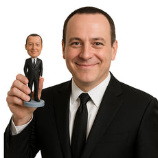 Custom Bobblehead Best Man Wearing Trendy Formal Outfit - Wedding & Couples Groomsman & Best Men Personalized Bobblehead & Cake Topper