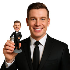 Custom Bobblehead Stylish Groomsman In Trendy Formal Outfit - Wedding & Couples Groomsman & Best Men Personalized Bobblehead & Cake Topper