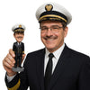Custom Bobblehead Senior Police Office Standing Tall In His Uniform - Careers & Professionals Arm Forces Personalized Bobblehead & Cake Topper