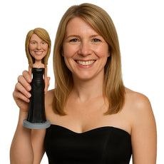 Custom Bobblehead Wedding Bridesmaid Wearing Strapless Gown - Wedding & Couples Bridesmaids Personalized Bobblehead & Cake Topper