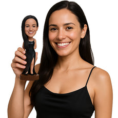 Custom Bobblehead Gorgeous Bridesmaid Wearing Sexy Split Gown - Wedding & Couples Bridesmaids Personalized Bobblehead & Cake Topper
