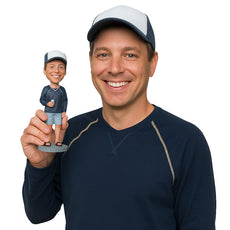 Custom Bobblehead Casual Male In Shorts And Sandals Holding A Can Of Beer - Leisure & Casual Casual Males Personalized Bobblehead & Cake Topper