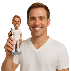 Custom Bobblehead Cool Man In Comfortable Clothes With A Beer - Leisure & Casual Casual Males Personalized Bobblehead & Cake Topper