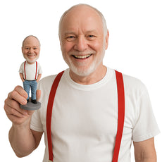 Custom Bobblehead Graceful Gentleman In Stylish Outfit - Leisure & Casual Casual Males Personalized Bobblehead & Cake Topper