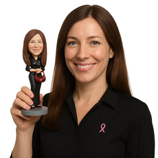 Custom Bobblehead Lady Wearing A Top And Fashionable Pant Ready To Rock And Roll - Leisure & Casual Casual Females Personalized Bobblehead & Cake Topper