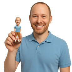 Custom Bobblehead Dude Wearing A T-Shirt And Shorts With Sneakers - Leisure & Casual Casual Males Personalized Bobblehead & Cake Topper