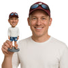 Custom Bobblehead Dude Wearing A Long-Sleeved T-Shirt, Boxers And Slippers On - Leisure & Casual Casual Males Personalized Bobblehead & Cake Topper