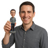 Custom Bobblehead Fashionable Boy Wearing A Shirt, Jeans, Cool Sneakers In Both Hands In The Pockets - Leisure & Casual Casual Males Personalized Bobblehead & Cake Topper